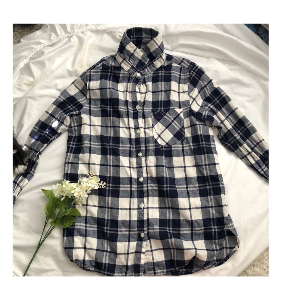❗️SALE❗️OLD NAVY Blue and White Flannel
